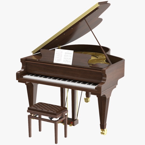 3D model real grand piano