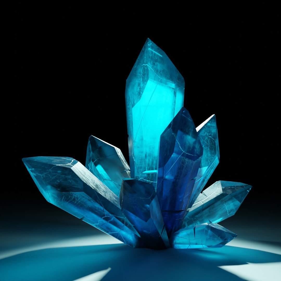 Sci-fi crystals minerals model - TurboSquid 1640371