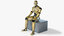 animation male robot rigged 3D model
