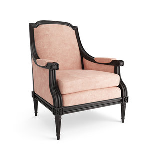 3D french bergere chair seat model