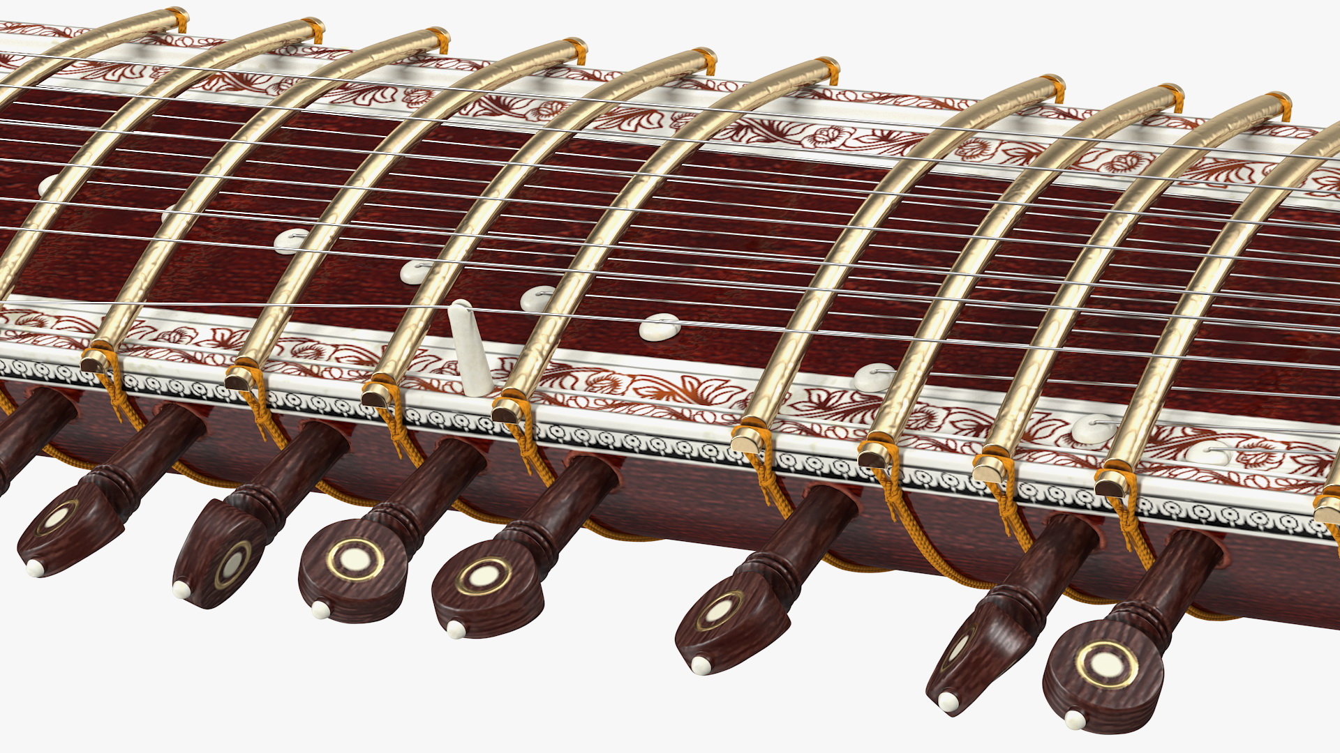 sitar indian classical musical instrument3d模型