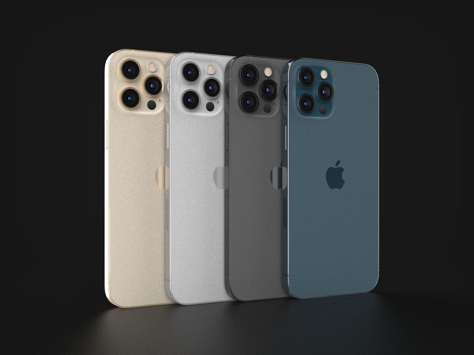 iphone 12 all models in official colors and dimensions3d模型