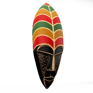 3D model african decoratvie mask