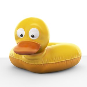 3D duck rubber toy