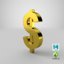 currency symbols bitcoin 3D model