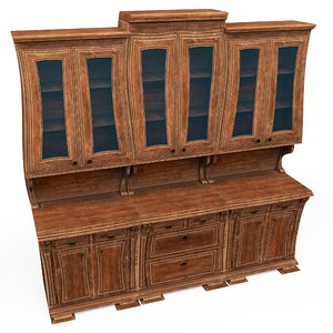 3D model cartoon dresser furniture set