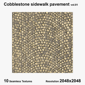 Cobblestone sidewalk pavement vol.01