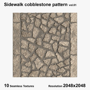 Sidewalk cobblestone pattern vol.01