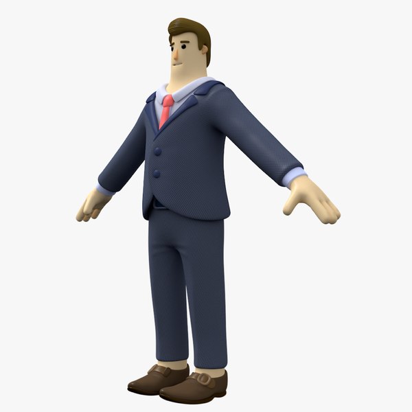 3D man office character
