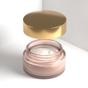 3D cream jar model