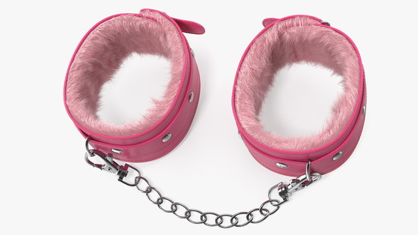 Leather Handcuffs Pink Fur 3d Turbosquid 1642125