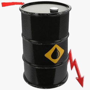 oil barrel graph 3D model