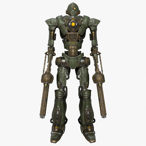 3D sci-fi military soldier mech model