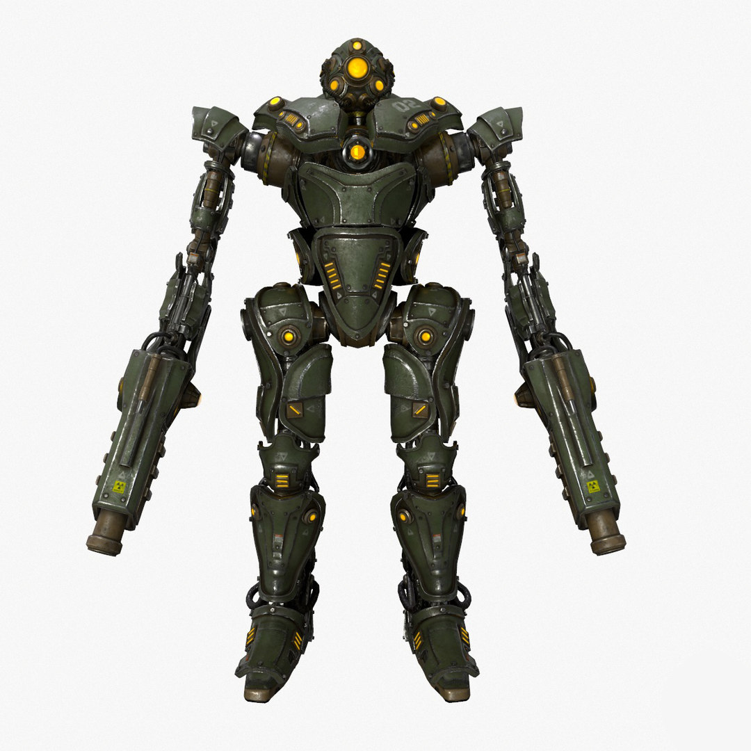 3D military mech 02 kitbash - TurboSquid 1632003