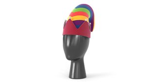 3D clown hat