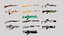 weapons asset pack assault rifles 3D model