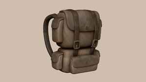 camouflage backpack - military 3D model