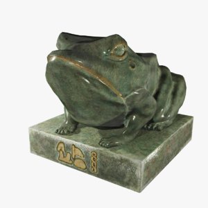 3D frog statue kek model