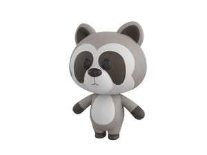 raccoon character 3D model