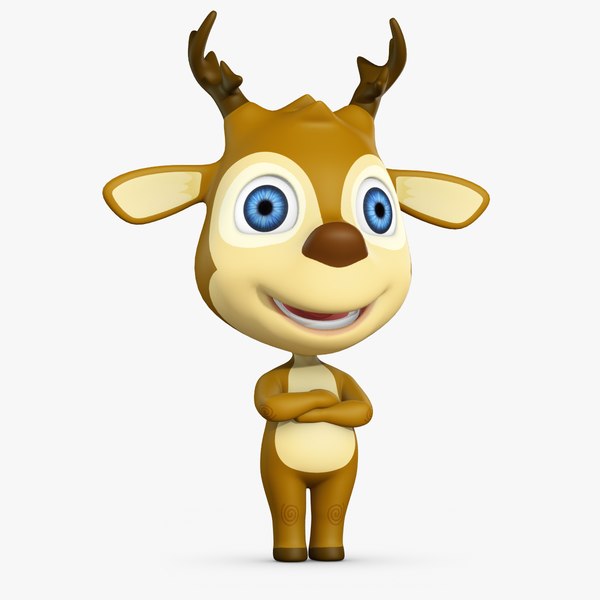 3D модель Мультфильм олень - TurboSquid 1642590