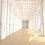 3D classic corridor interior