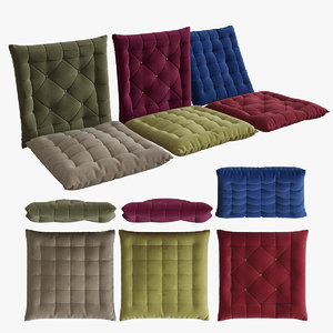 seat cushions 3d model