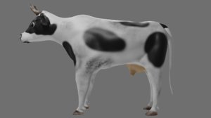 friesian cow animation 3D