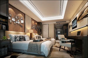 3D bed room interiors model