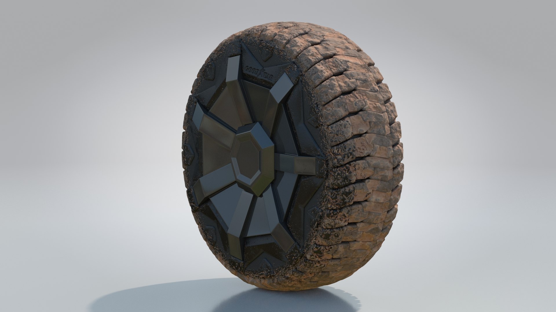 3D dirty tesla cybertruck wheel model TurboSquid 1643257