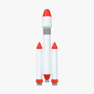 rocket icon 3D model