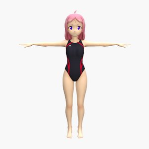 anime swim girl v2 model