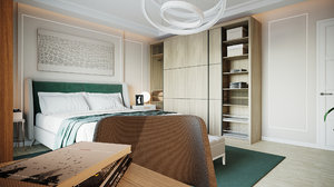 3D bedroom interior model