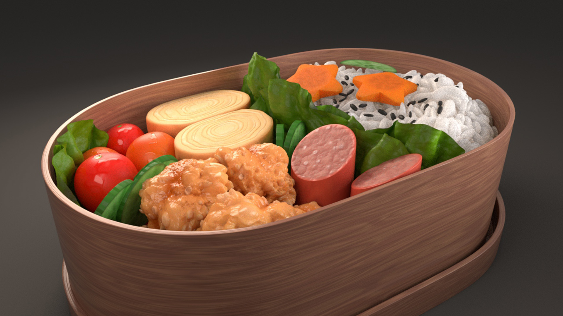 3D bento box model TurboSquid 1644418