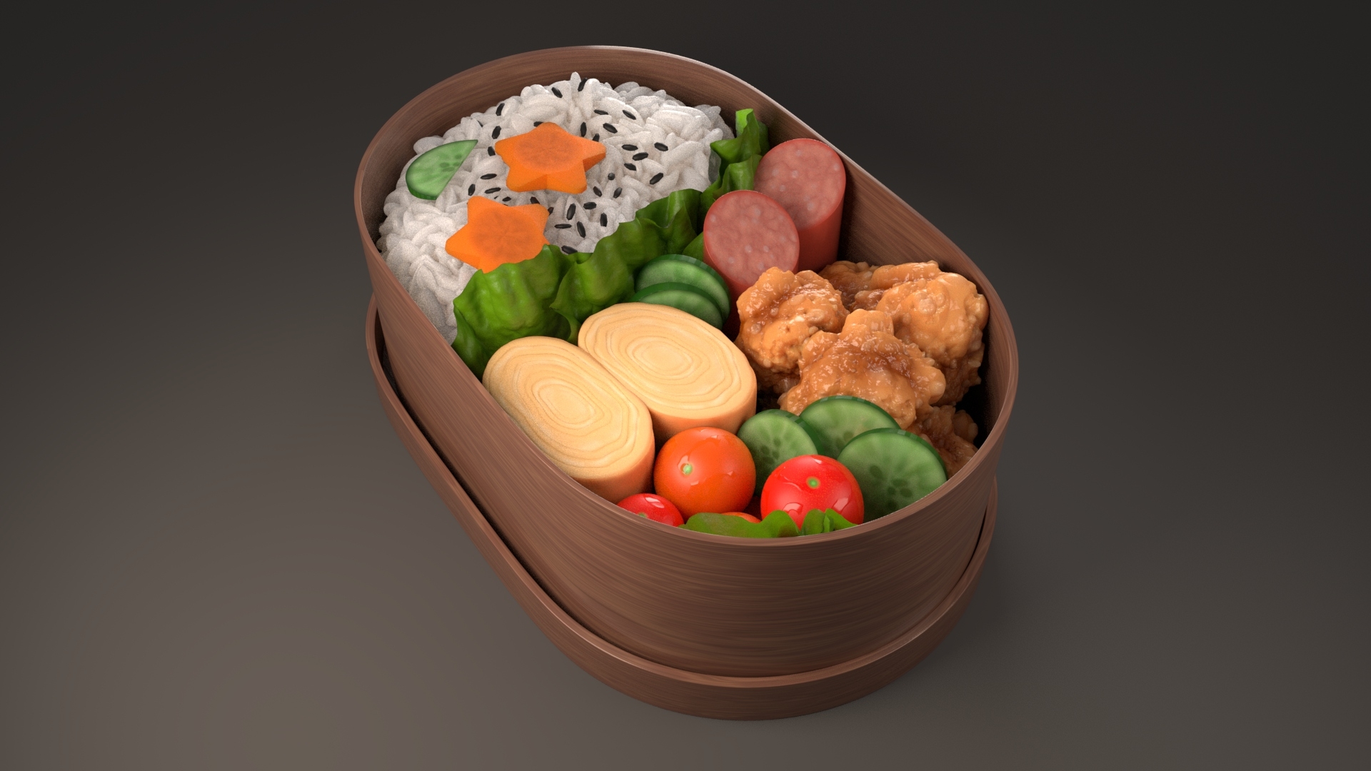 3D bento box model TurboSquid 1644418