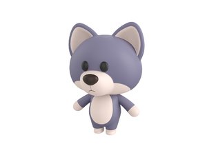 wolf character 3D model