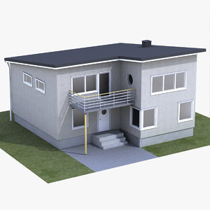 3D house balcony model