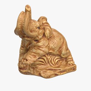 baby elephant statuette - model