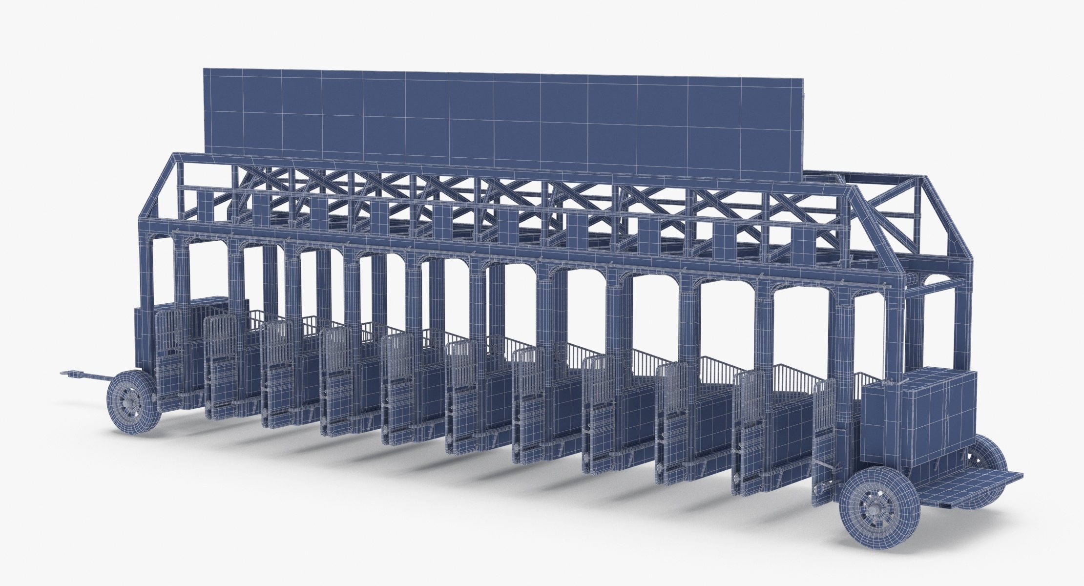 Horse Racing Starting Gates The Royal Ascot 10 Slots Model 3D
