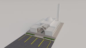 mosque minarets sketchup 3D model