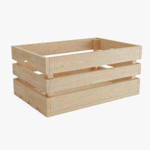 3D wooden crate
