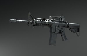 m4a1 submachine guns automatic rifles 3D model