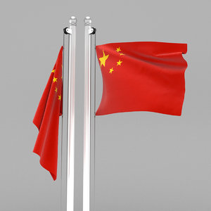 flag china 3D model