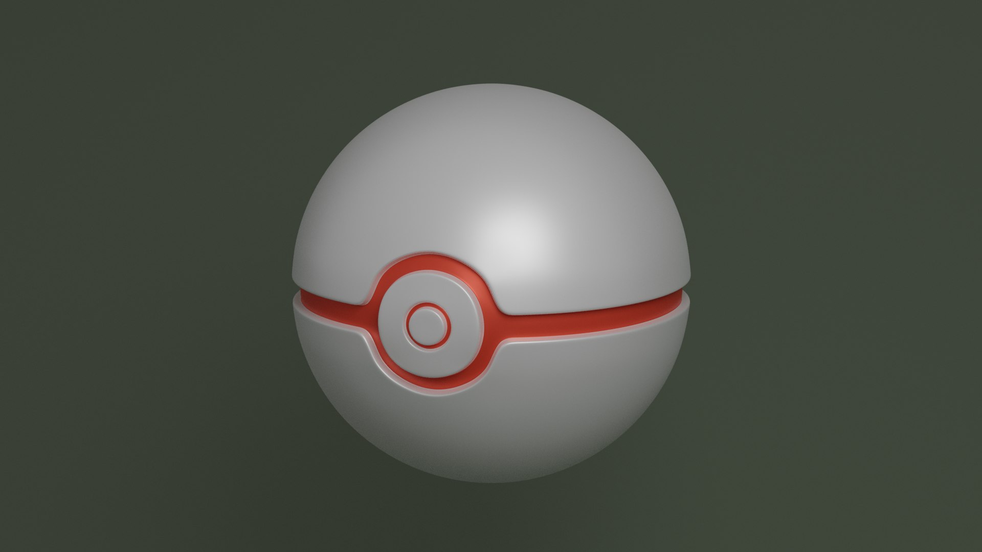 Premier ball pokemon model TurboSquid 1645530