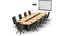 real conference table projector screen 3D model
