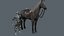 3D medieval russian knight horse model