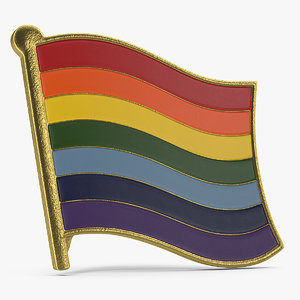 rainbow gay pride flag 3D model