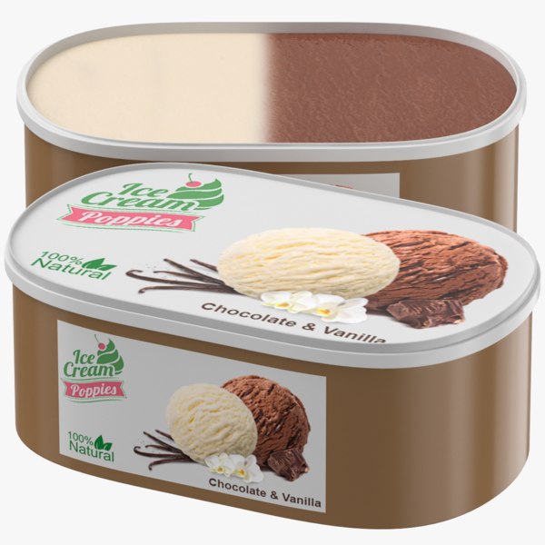 3d Model Vanilla Chocolate Ice Cream Turbosquid