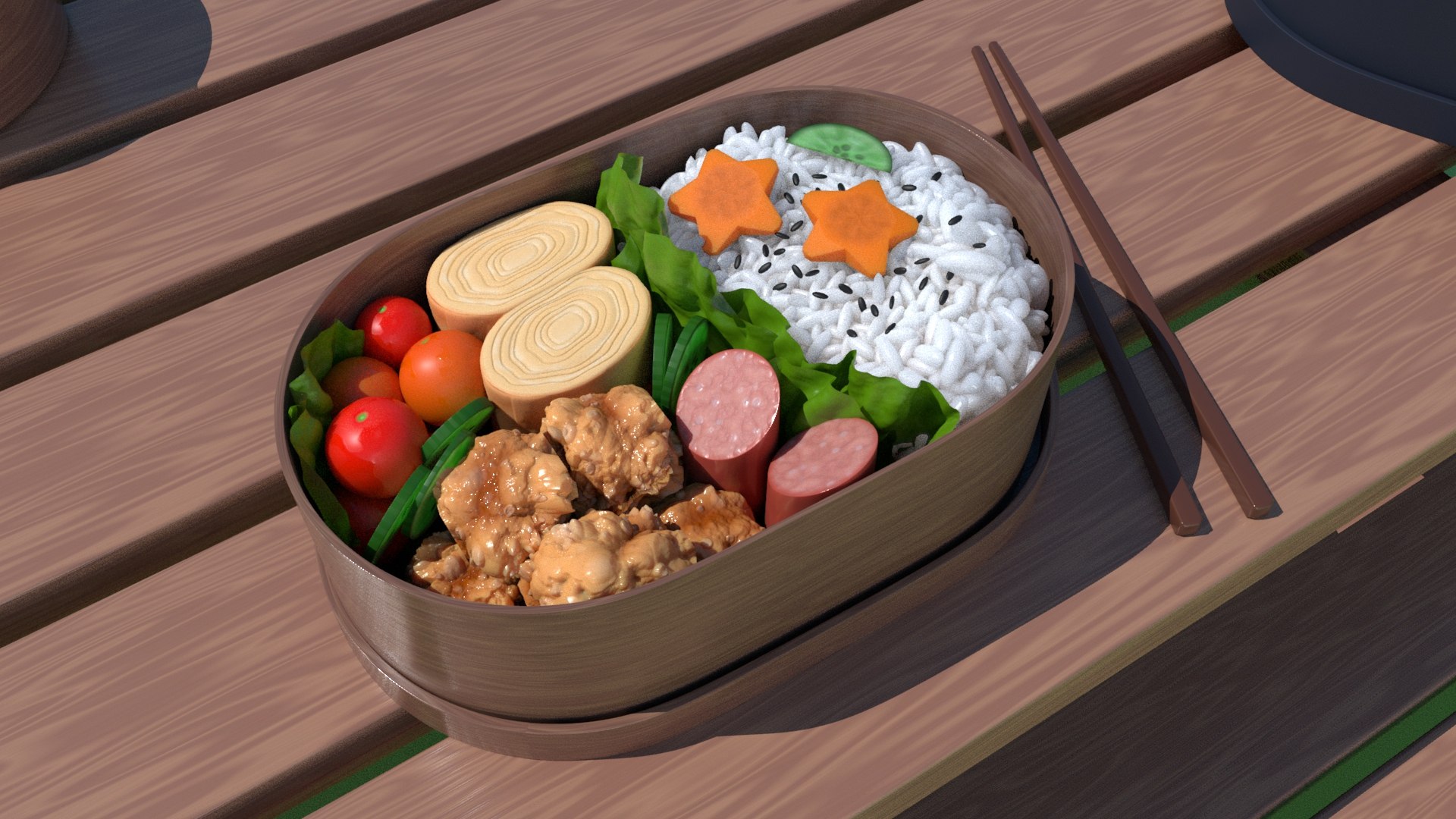 3D bento box model TurboSquid 1644418