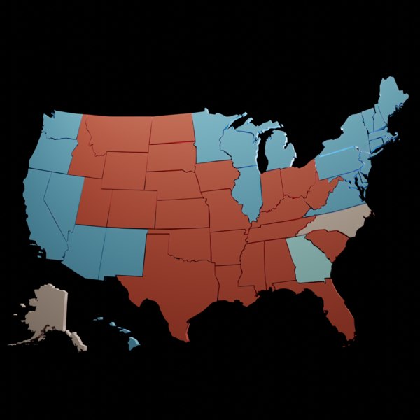modelo 3d Mapa de las elecciones de EE. UU. 2020 - TurboSquid 1646135