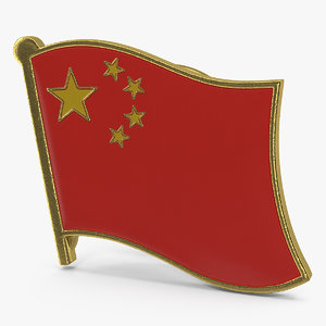 china national flag lapel 3D